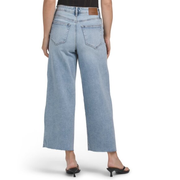 HIDDEN Medium Wash Clean Stretch Cropped Wide Leg Jeans - Picture 2 of 2